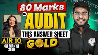 CA Final Audit Certified Copy Analysis - Audit 80 Marks (AIR 10) | Decoding CA Topper Answer Sheet