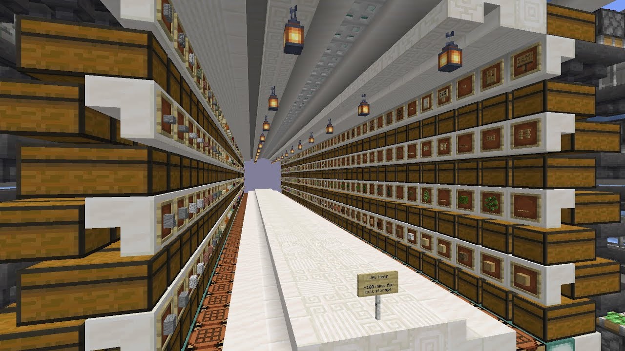 1 14 Skyblock Ep 31 Quartz Factory Finished Main Storage System Youtube