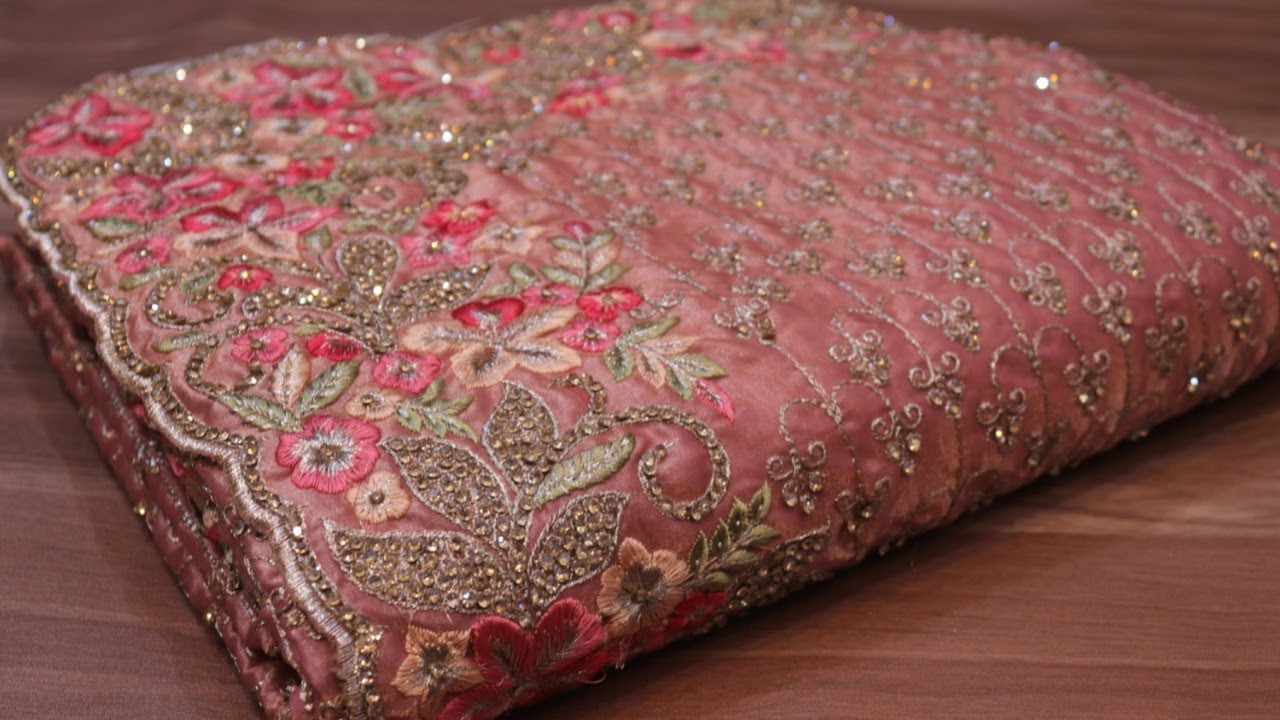 ARNG-3006 “The Turkish Pink” Premium Designer Saree||Fandi Fabric||Crystals||Zari||Resham