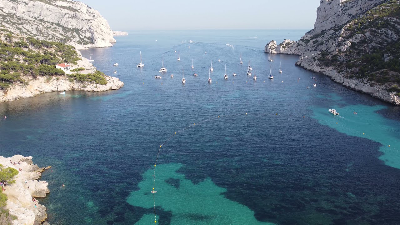 Le parc national des calanques de Sormiou Drone flight((Marseille))