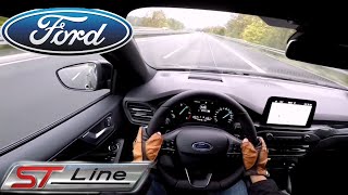 19 Ford Focus St Line 1 5 Ecoblue 1 Ps Pov Testdrive Autobahn Acceleration Speed Youtube