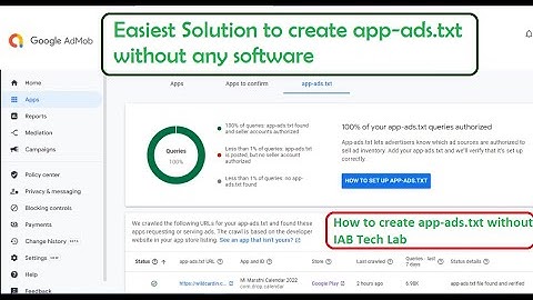 #admobads  Easiest way to create app-ads.txt without IAB Tech lab software