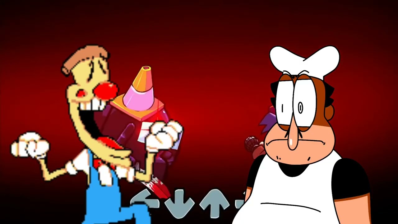defeat, but black fake peppino noise pizzaface peppino sings it 