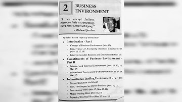 FYBCOM SEM-I | COMMERCE MANAN PRAKASHAN NOTES | MODULE:2 BUSINESS ENVIRONMENT