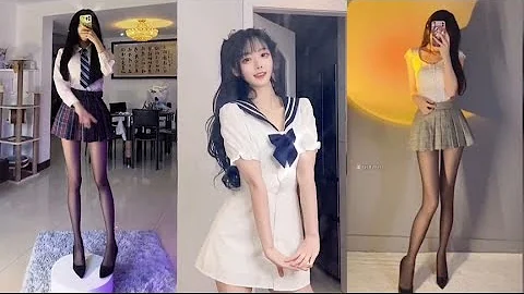 抖音 Douyin Tiktok | 顶级黑斯，白丝美女丨不心动挑战,禁欲系颜值你能驾驭几个？ - 天天要闻