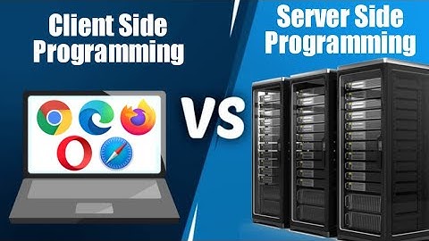 Server side programming vs Client side programming.