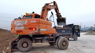 Máy Xúc DOOSAN DX140W Múc Đất Đá, Xe Ô Tô Tải Ben TMT Chở Đất | Excavator Truck | TienTube TV