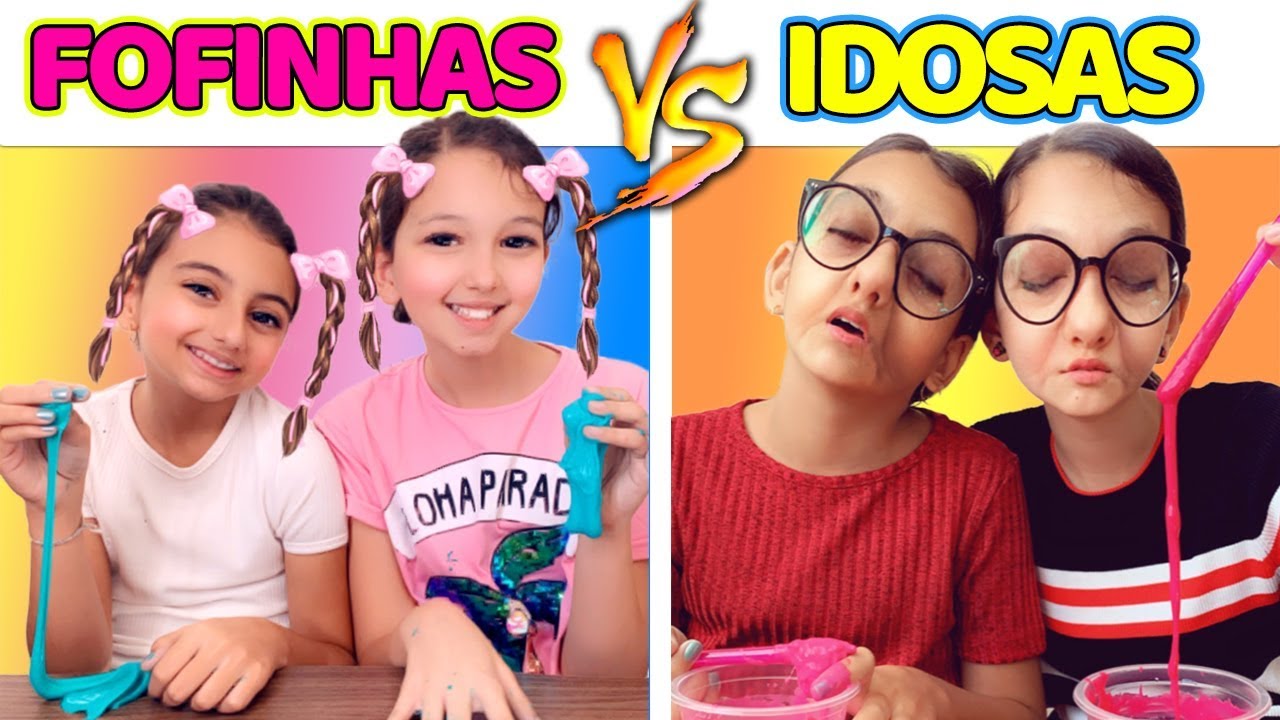 TIPOS DE CRIANÇAS FAZENDO SLIME #9 - FOFINHA VS IDOSA - (ft. CRESCENDO COM  LULUCA ) - Julia Moraes 