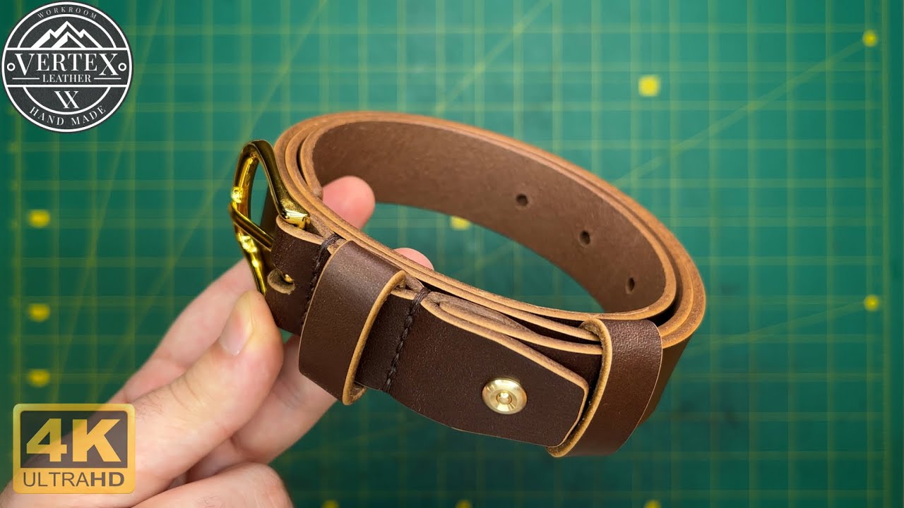 Handmade Leather Belt | Кожаный ремень своими руками (Step by Step) | Vertex Leathercraft