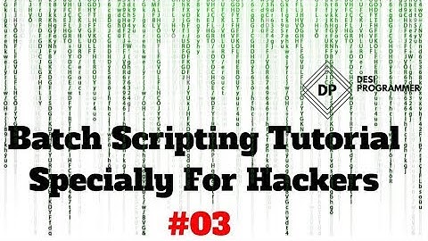 Batch Scripting Tutorials #03 | Windows Command Line | By Desi Programmer In Hindi