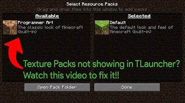 Texture packs not showing in TLauncher (Fixed) || Knowledge Cafe