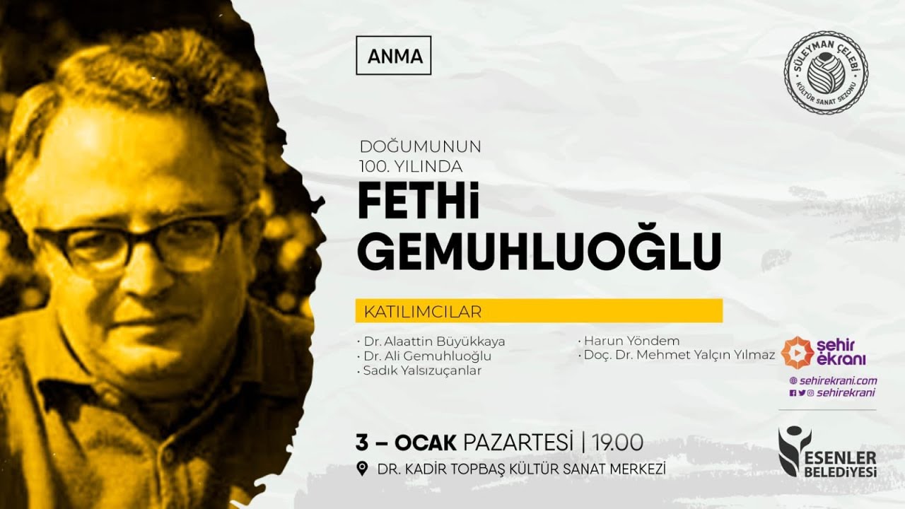 Doğumunun 100. Yılında Fethi Gemuhluoğlu - Canlı Yayın [21.12.2021]