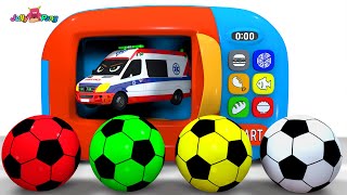 Learning Colors city Vehicle soccer ball magic micro wave transforming Play for kids car toys