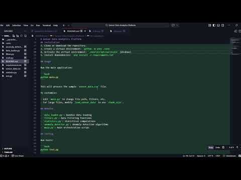 Sensor Data Analytics Platform Using Python programming 