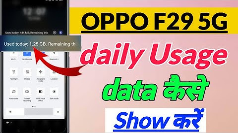 OPPO f29 5g me daily usage data kaise Show Kare | how to show usage data setting in oppo f29 5g