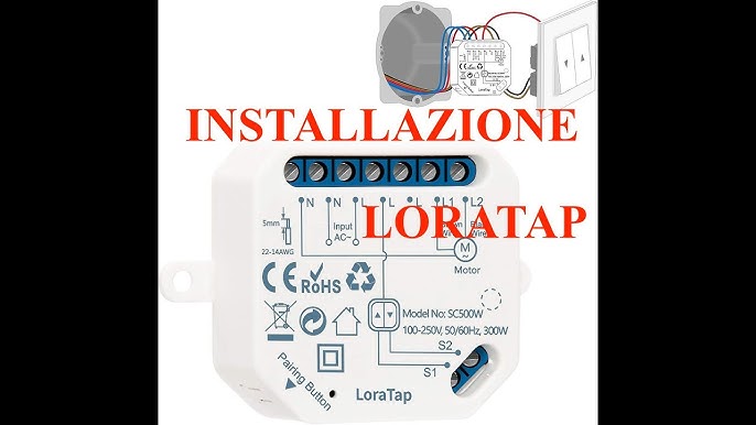 How to install LoraTap Tuya Smart Life Roller Shutter Module SC500W 