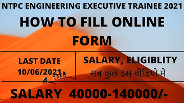HOW TO FILL NTPC ENGINEERING EXCUTIVE TRAINEE 2021 FORM || NTPC EET ONLINE 2021 FORM KAISE BHARE