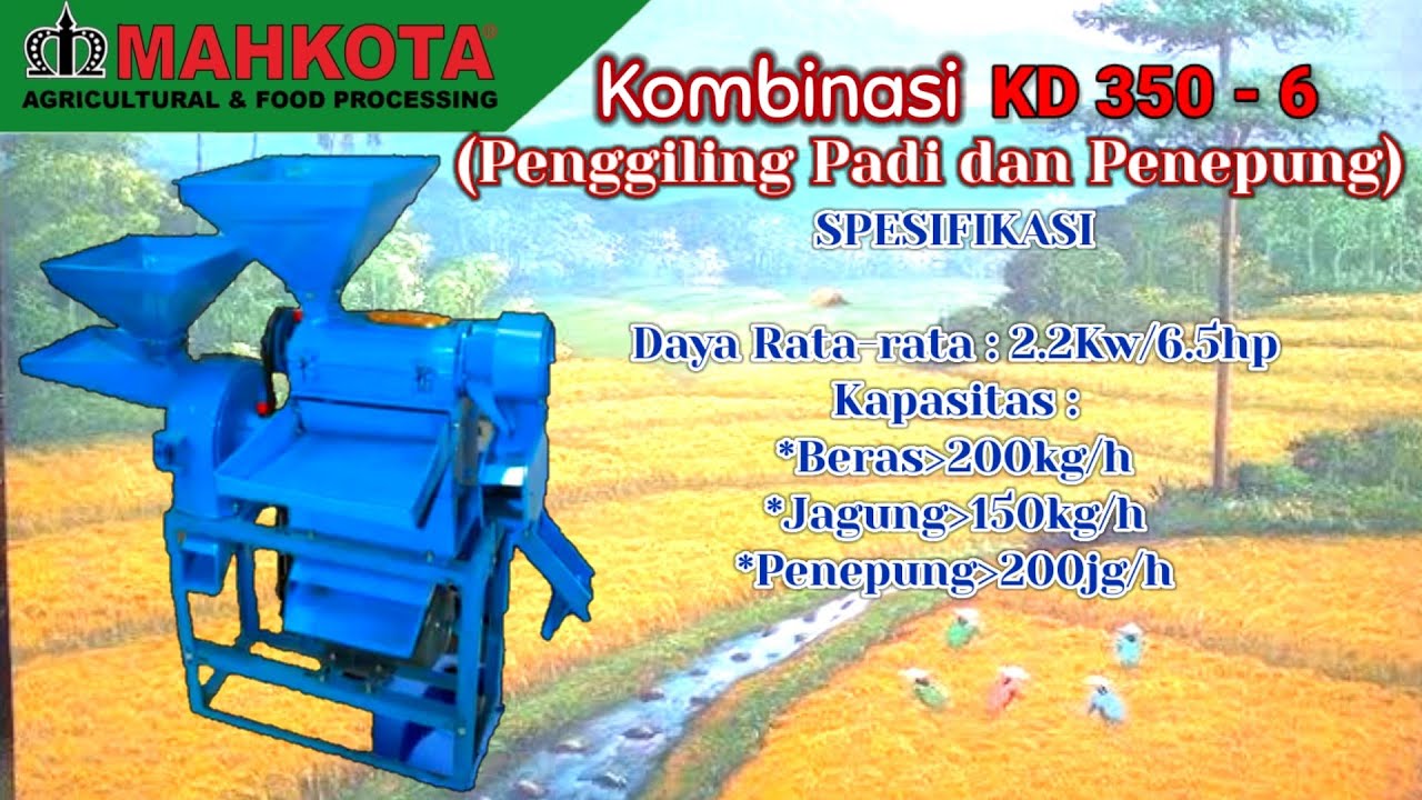 Mini Rice Mill Mesin Penepung Sederhana Kombinasi Mesin Giling Padi Dan Penepung Kd 350 6 Youtube