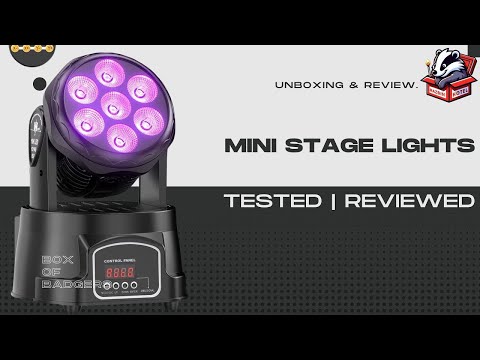 2x 7x15W Moving Head Lights RGBW DMX512 Mini Stage Lights - YouTube