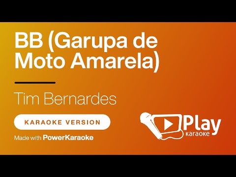 Tim Bernardes - BB (Garupa de Moto Amarela) - Karaoke 🎤 PlayKaraoke Instrumental