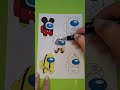 Let's Draw and Color Among Us. #shorts #amongus #art #colors #drawing
