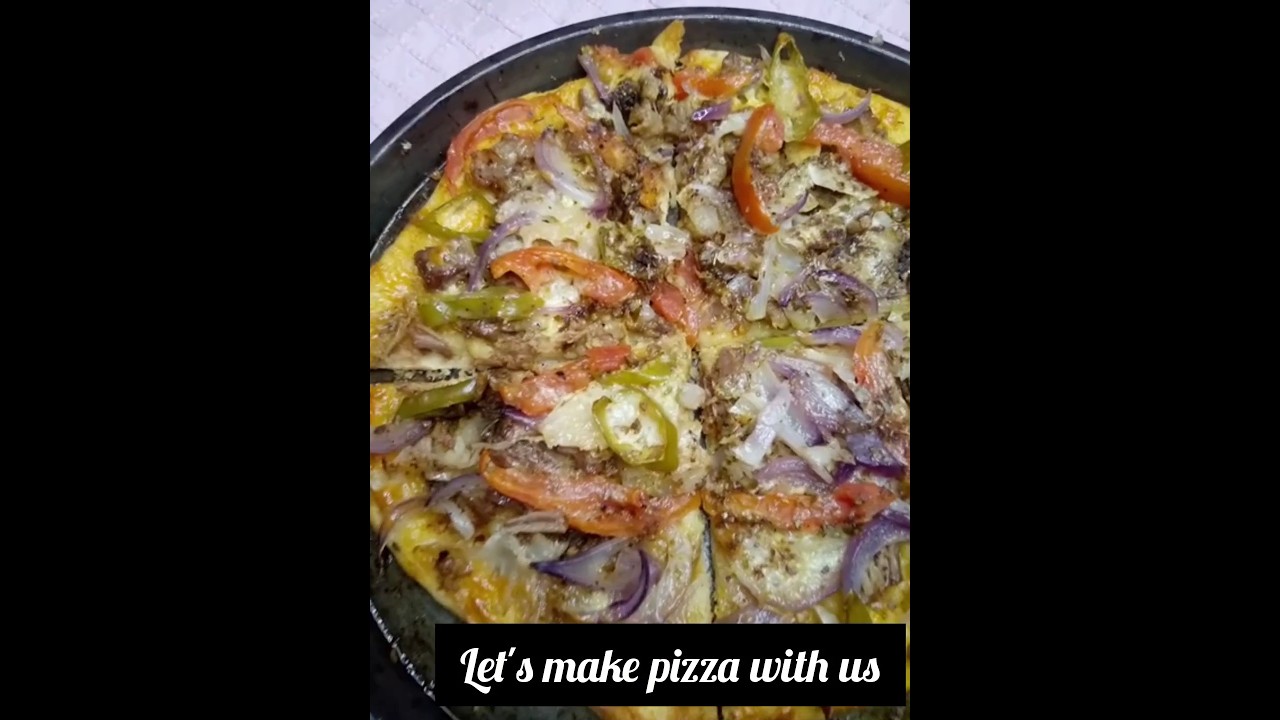 Aj humny ghr ma banaya 🍕 pizza bagair oven k YouTube
