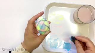 Coloring Easter Eggs with Chalk Markers
