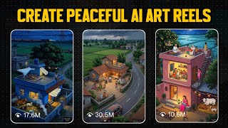Create Peaceful AI Art Reels in 1 Click | Viral Village AI Video Editing