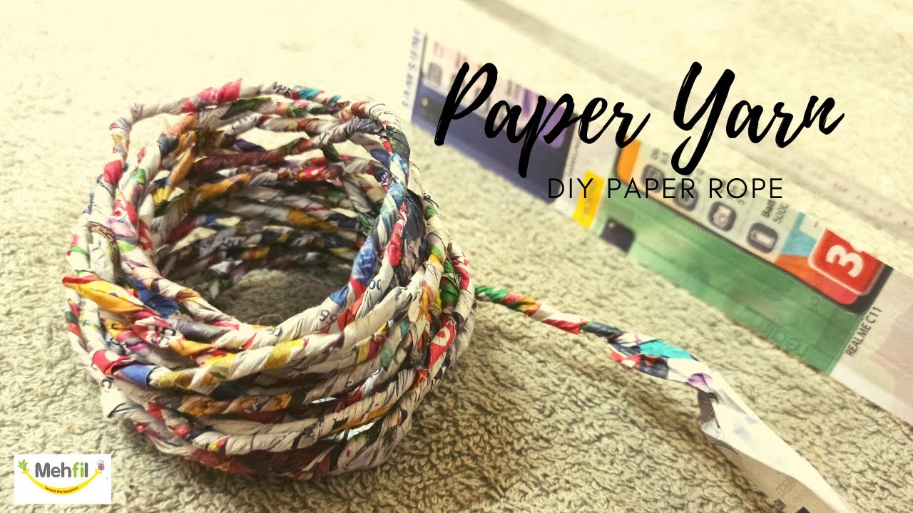 How To Make Yarn Out Of Paper - Paper Twine - Mehfil Spread The