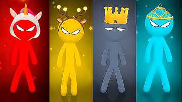 Stickman party NEW UPDATE 2025 - ALL UNLOCKED - NEW MINIGAMES / SKINS /COLORS / Gameplay Android/353