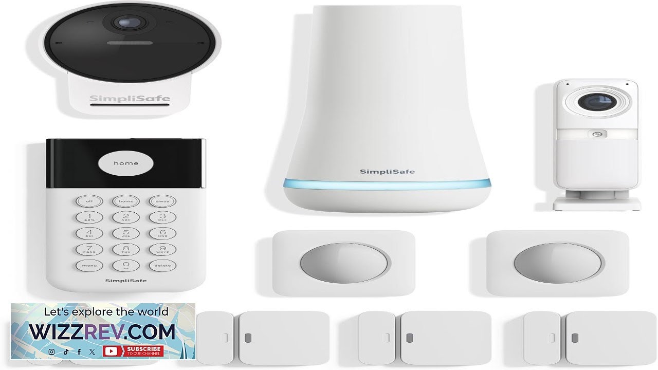 SimpliSafe 10 Piece Wireless Home Security System with Outdoor Camera ...