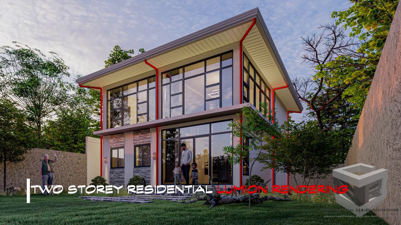 LUMION 10 RENDERING #1 TWO STOREY RESIDENTIAL - YouTube