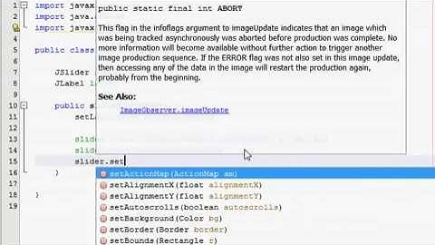 Java GUI Tutorial 20   JSlider