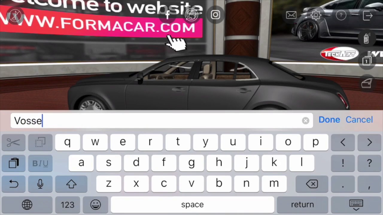 FormaCar. Bentley MulsanneVossen ML-R2 car 3D configurator