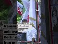 Iranians in exile celebrate outside Berlin embassy after Iran president’s death | VOA News #shorts