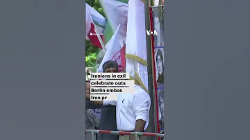 Iranians In Exile Celebrate Outside Berlin Embassy After Iran President S Death VOA News Shorts 