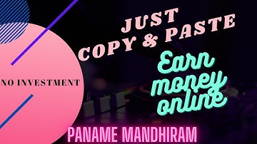 EASY COPY AND PASTE ONLINE WORK FROM HOME / SHRINKME.IO / HOW TO EARN MONEY ONLINE IN TAMIL