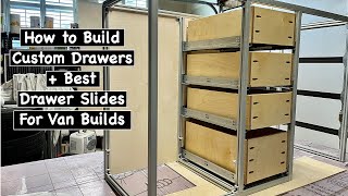 How to Build Drawer Boxes | Best Drawer Slides for a Van Build