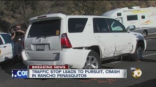 Routine traffic stop for cellphone violation leads to pursuit, crash