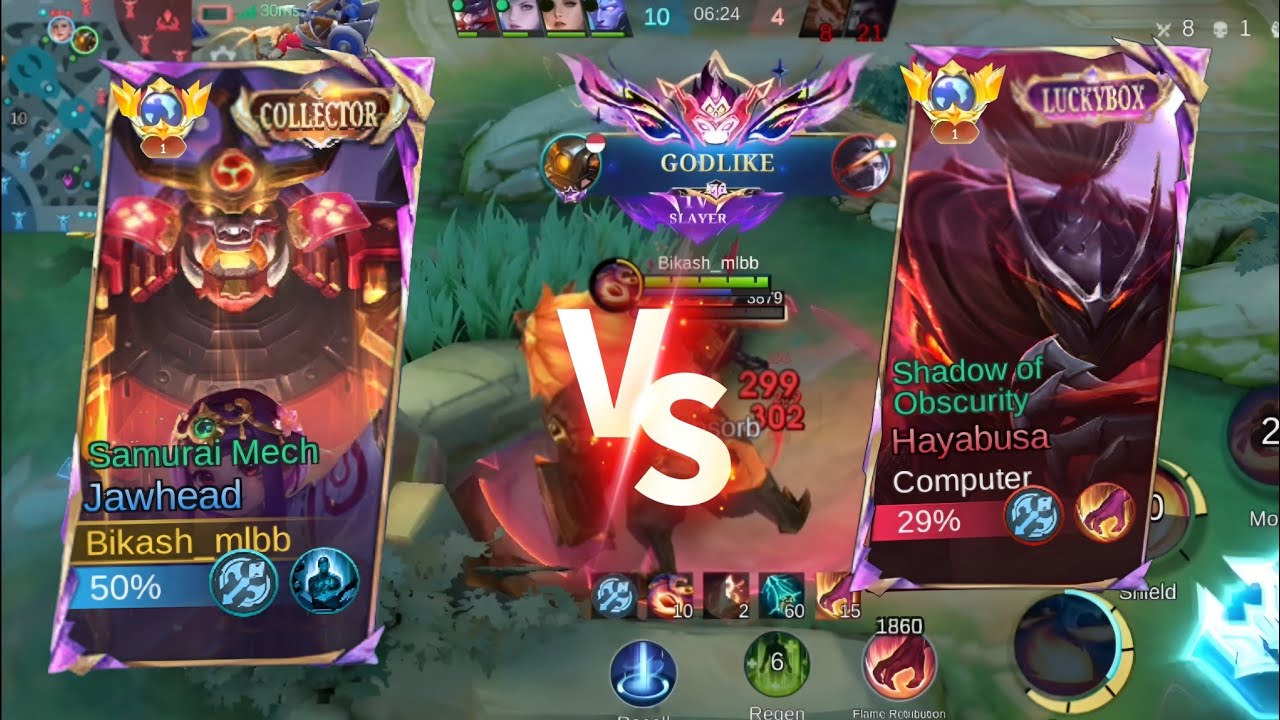 Jawhead VS Hayabusa Top global hyper !!  Meet same game Insane gameplay ( mlbb )