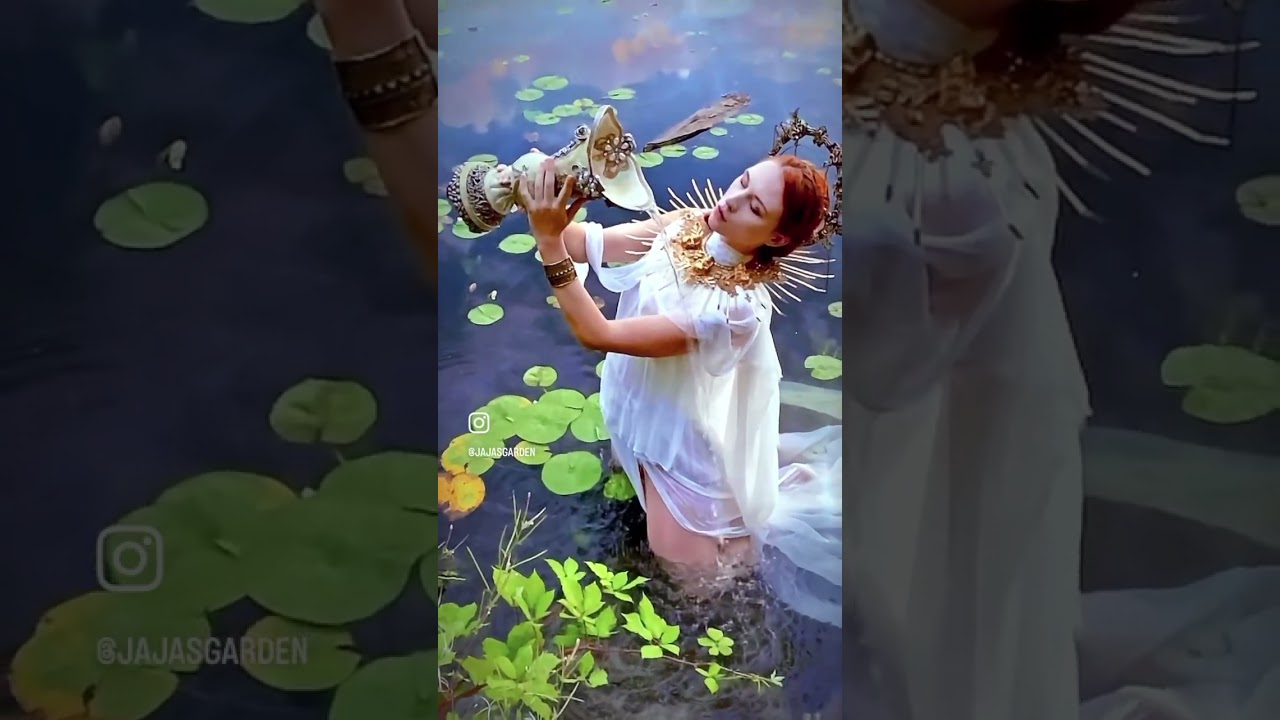 Aquarius, fantasy portrait, behind the scenes (model: astridadventure, photo: jajasgarden)