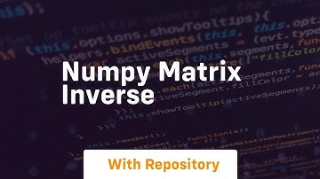 numpy matrix inverse