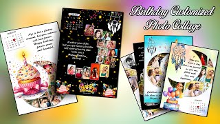 Customized Birthday Frame Psd ll Moon Shape Birthday Collage Psd Templates screenshot 2