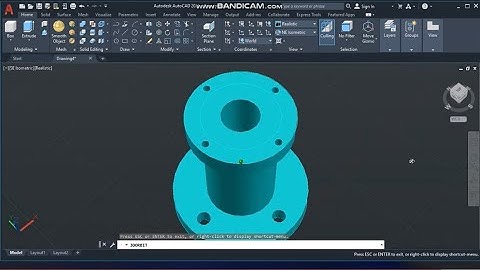 AutoCAD 3d tutorials: How to create 3d reducing flange in AutoCAD