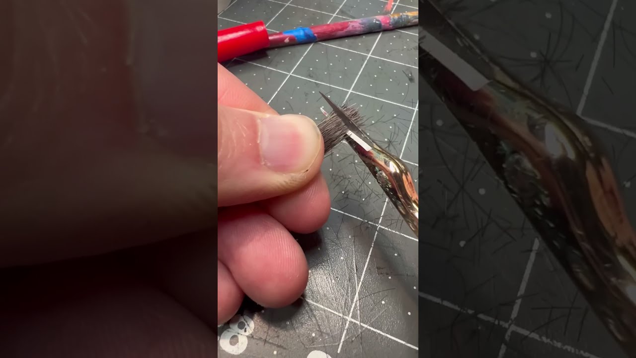 Making A Really Terrible Human Hair Paintbrush 