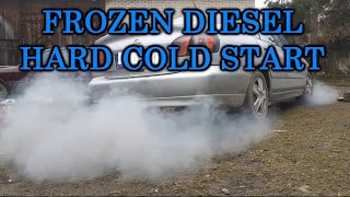 Starting COLD DIESELS in winter - compilation. Odpalanie diesla. Холодный запуск дизель. S4E60