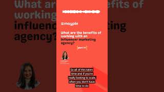 What are the benefits of working with an influencer marketing agency Part IVshorts
