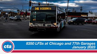 CTA Bus: 8350-series Novas on Chicago and 77th Garage Routes - Jan 2023