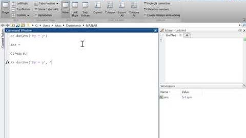 Solving ODEs with dsolve in MATLAB