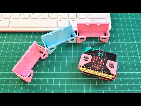 1 Minit 3D Print: Pemegang Bateri dan micro:bit